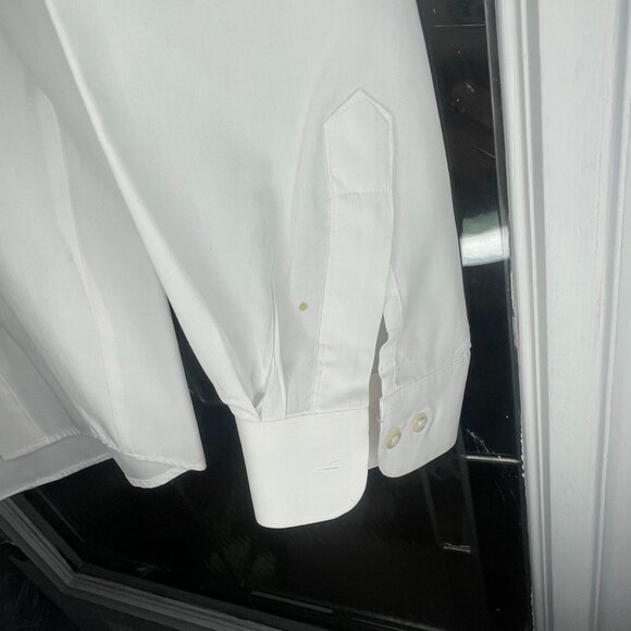 ARMANDO SINGLE NEEDLE Tailoring DRESS SHIRT COTTON / POLYESTER 15.5 34/35 White - Picture 5 of 5